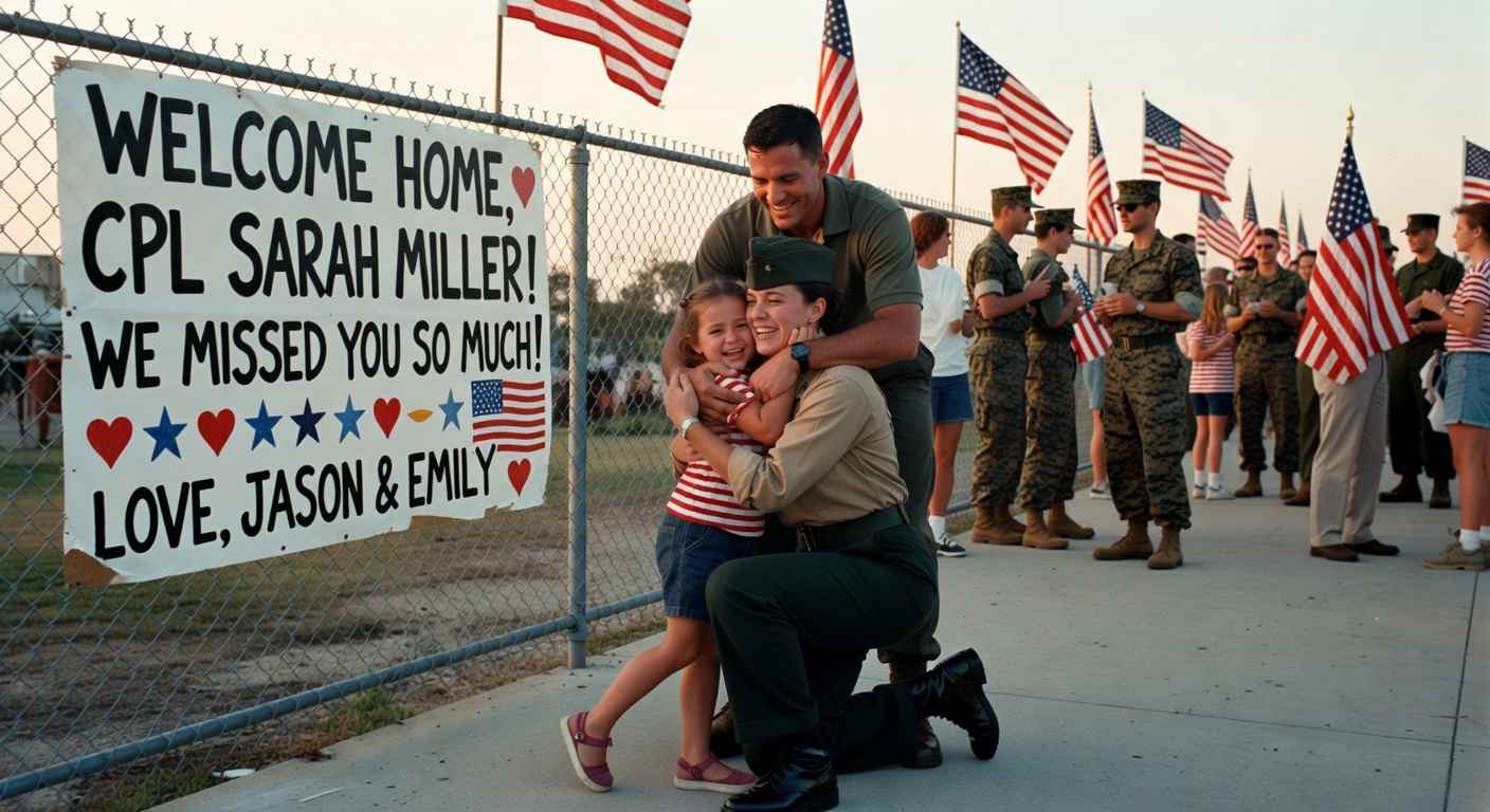 A Marine Corps homecoming at Camp Lejeune, North Carolina